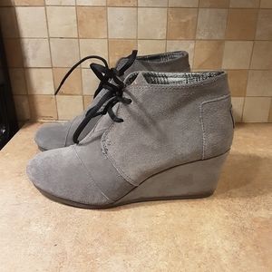 💥 Toms Desert ankle wedge booties sz 7.5